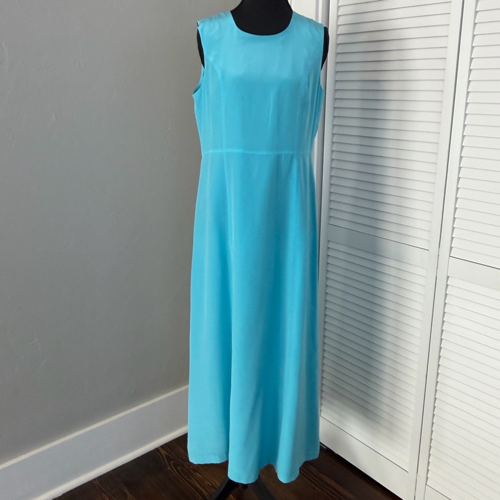 VTG Elegant Sleeveless Blue Dress